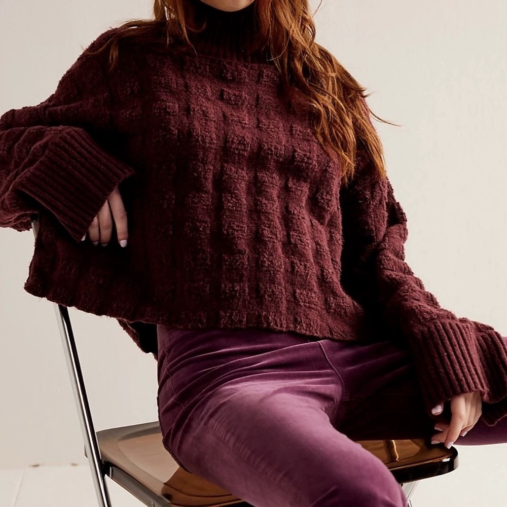 Free people Care FP Soul Searcher Mock Neck Sweater - Picture 2 of 7